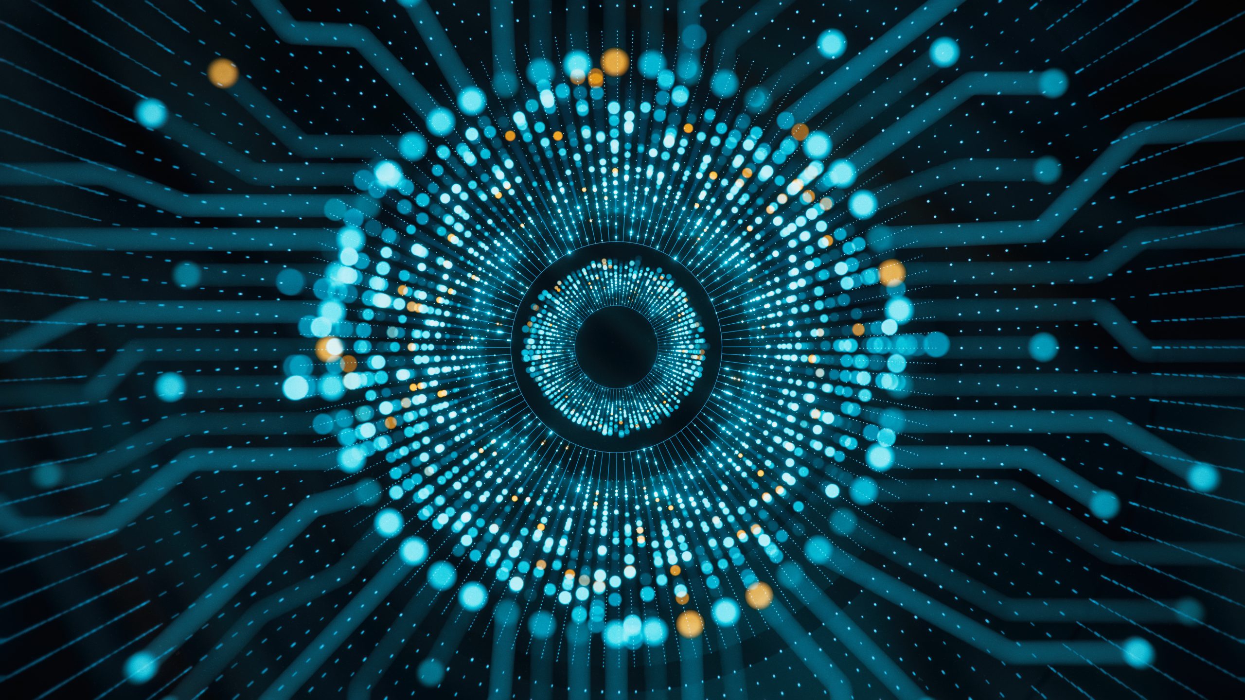 Abstract Quantum Computing - 3d rendered image of Quantum Computing and Technology