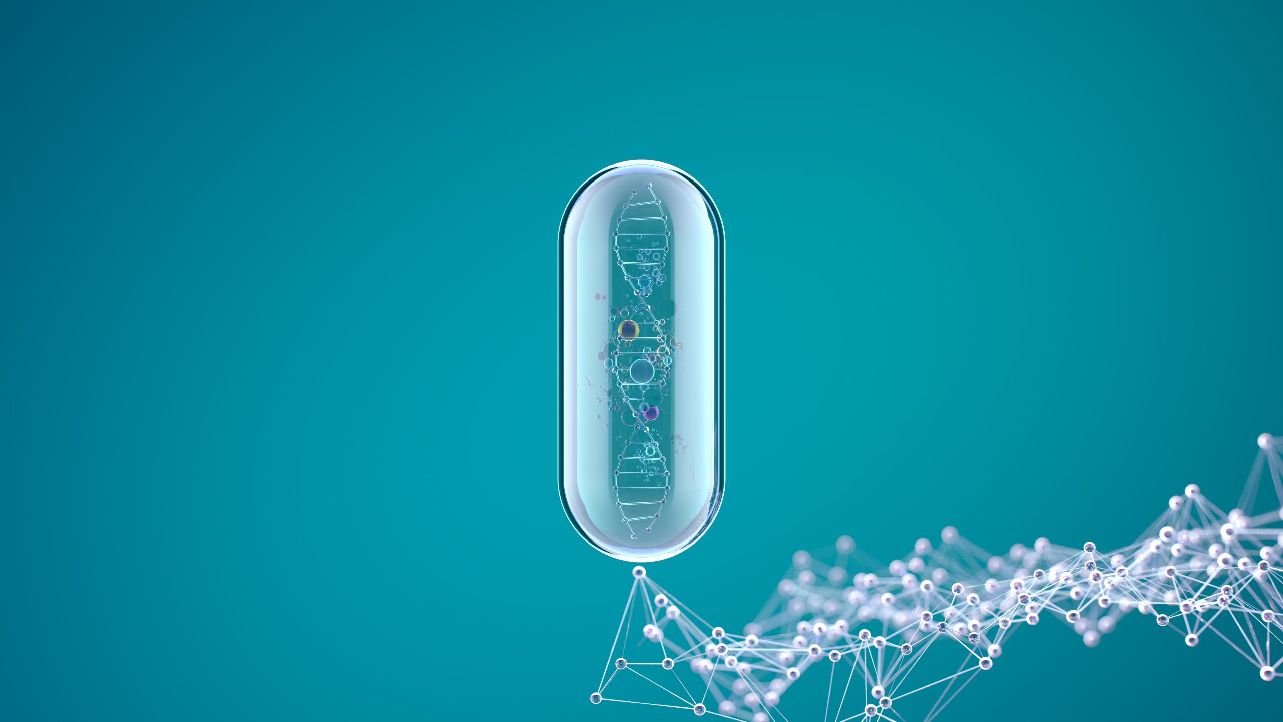 Digital background depicting innovative technologies in medicine systems, neural interfaces and research genetic and biology