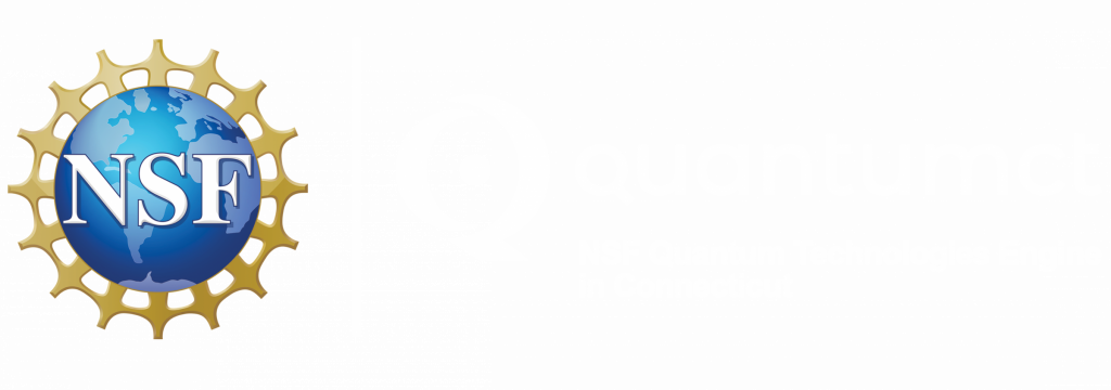 Quantum CT logo with text "NSF Quantum Technologies Engine in Connecticut"